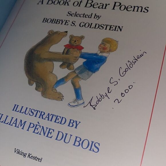 Signed copy of “Bear in Mind” by Bobbie S. Goldstein …A Book of Bear Poems! - Picture 2 of 4